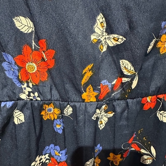 - Butterfly floral mixed print navy multicoloured dress size 14 new newlook - Picture 6 of 11